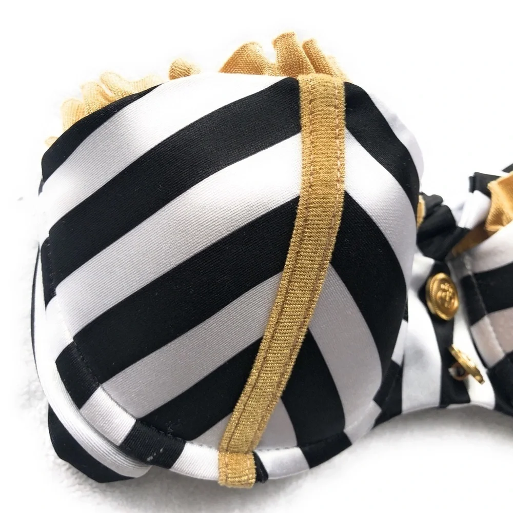 Beach Bunny We Found Love Nautical Bandeau Bikini Top - Picture 5 of 7